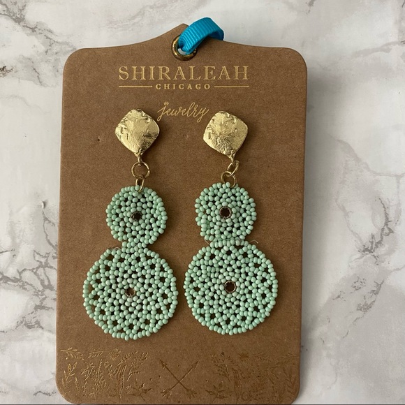 Shiraleah Jewelry - Anthropologie shiraleah beaded sarimah boho earrings mint
